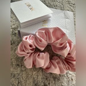 Dior Authentic Pink Hair Scrunchie hairtie
